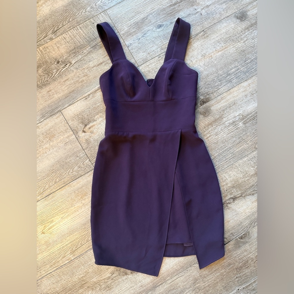 Amanda Uprichard Deep Purple Mini Dress